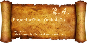 Mayerhoffer András névjegykártya