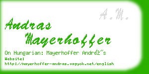 andras mayerhoffer business card